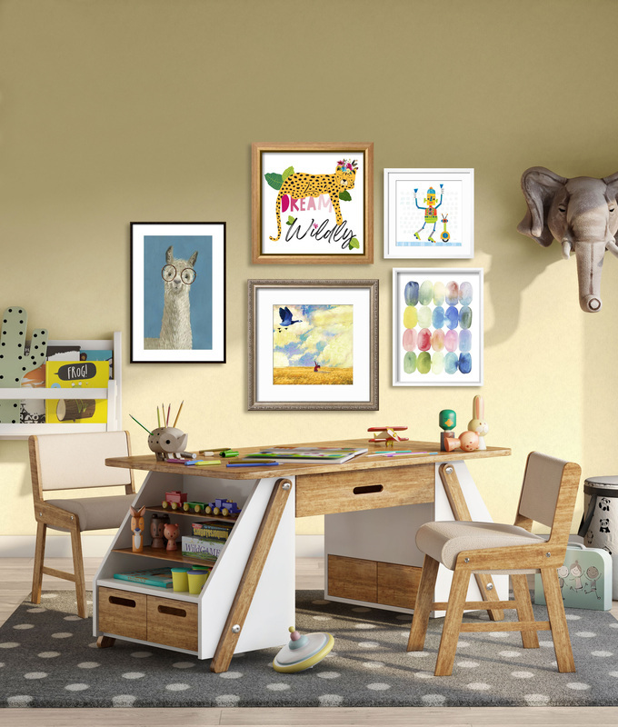 The Little Animal Lover's Gallery - Personalize your little one's space with art that matches their spirit and nutures their imagination.,Small Gallery Wall (51" X 42"" Finished Size)