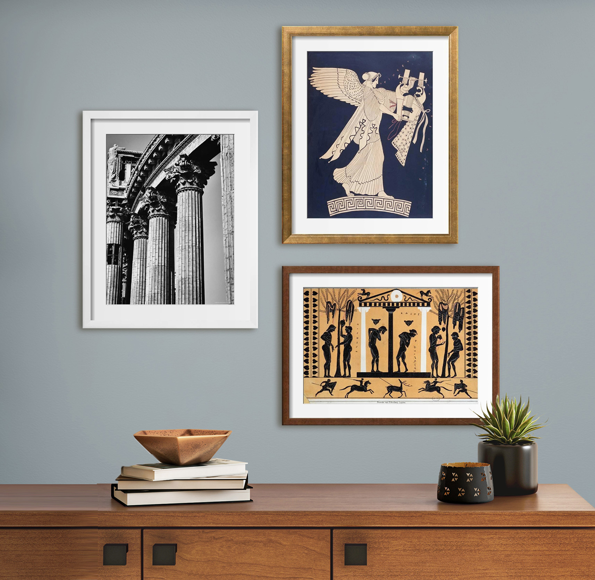 Art featuring greek urn designs