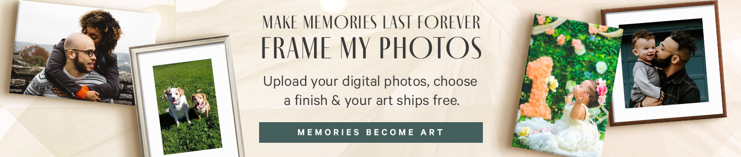 Make memories last forever. Frame My Photos. Upload your digital photos, choose a finish & your art ships free. MEMORIES BECOME ART. >