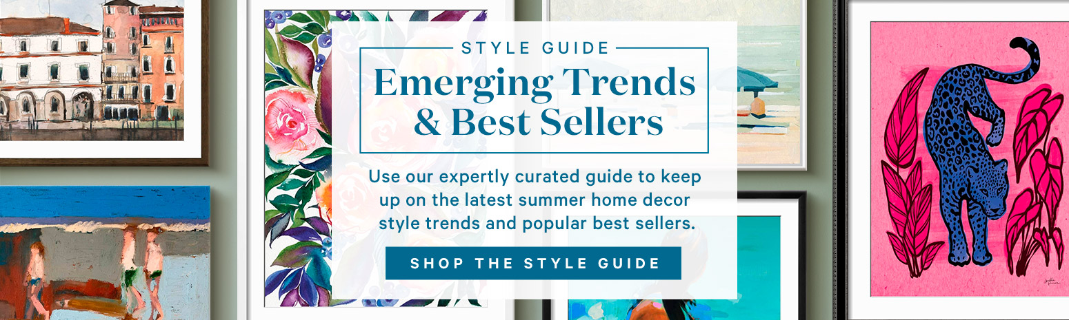 STYLE GUIDE. Emerging Trends & Best Sellers. Use our expertly curated guide to keep up on the latest home decor style trends and popular best sellers. SHOP THE STYLE GUIDE. >